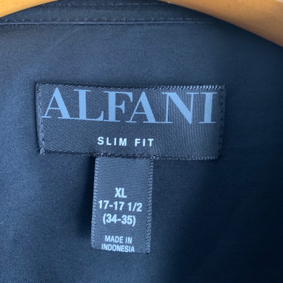 Alfani L/S Black Button Down Shirt(XL) - Picture 3 of 4